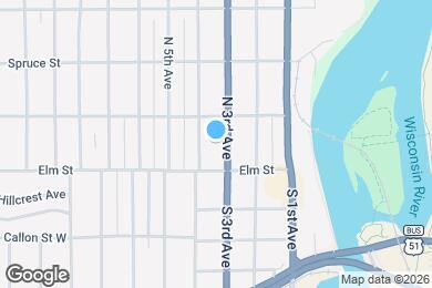 Map image of the property - 116 N 3rd Ave