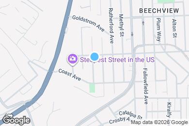 Map image of the property - 1611 Alverado Ave