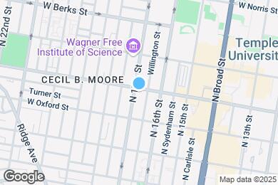 Map image of the property - 1630 Cecil B. Moore Ave