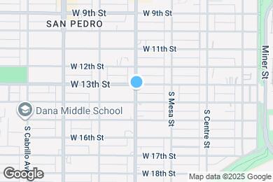 Map image of the property - 1316 S Pacific Ave