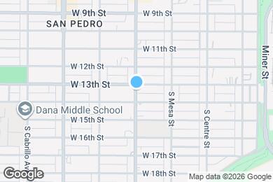 Map image of the property - 1316 S Pacific Ave