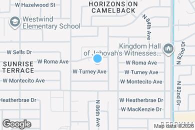 Map image of the property - 8534 W Turney Ave