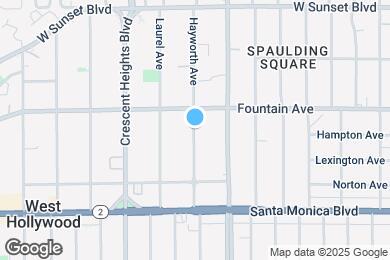Map image of the property - 1272 N Hayworth Ave