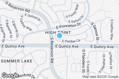 Map image of the property - 19373 E Purdue Cir