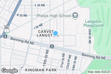 Map image of the property - 1925 H St NE