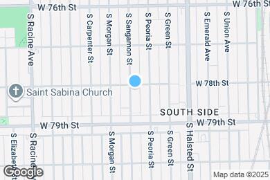 Map image of the property - 7807 S Sangamon St
