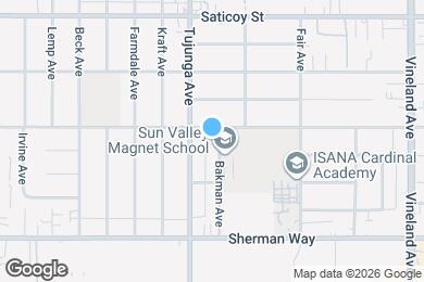 Map image of the property - 7347 Bakman Ave