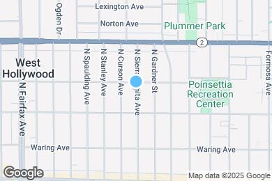 Map image of the property - 939 1/2 N Sierra Bonita Ave