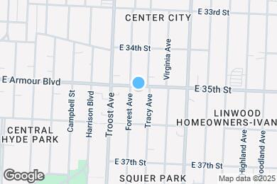 Map image of the property - 1207 E Armour Blvd