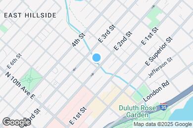 Map image of the property - 1303 E 2nd St