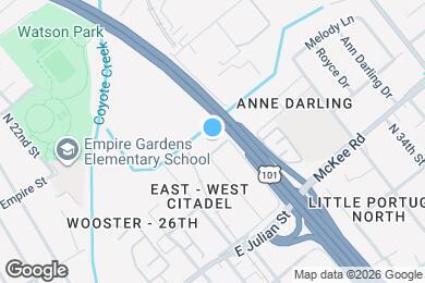 Map image of the property - Hacienda Creek Senior Apartments - 55 years+