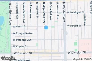 Map image of the property - 1341 N Maplewood Ave
