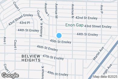 Map image of the property - 1304 45th Street Ensley