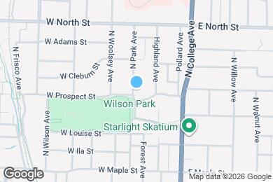 Map image of the property - 802 N Park Ave