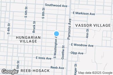 Map image of the property - 1694 S Washington Ave