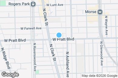 Map image of the property - 1642 W Pratt Blvd