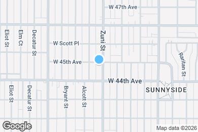Map image of the property - 4451 Zuni Street