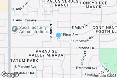 Map image of the property - 5102 E Grandview Rd