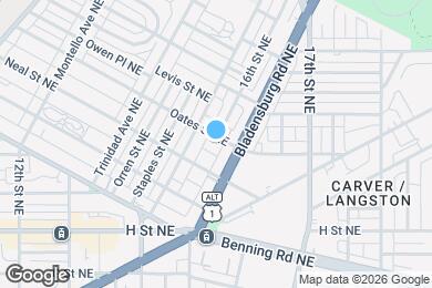 Map image of the property - 1523 Oates St NE
