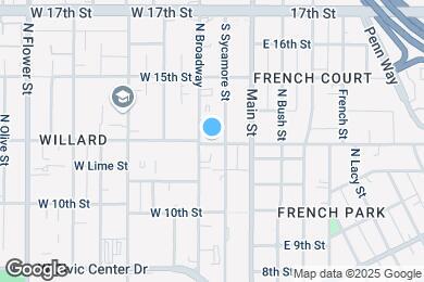 Map image of the property - 213 W Washington Ave