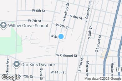 Map image of the property - 805 S Hickory St