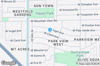 Map image of the property - 7334 W Carol Ave