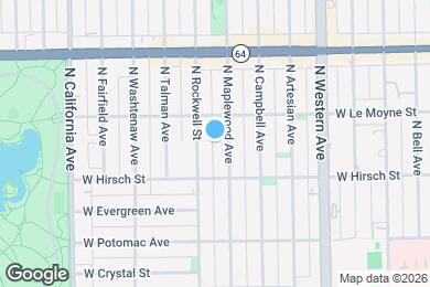 Map image of the property - 1430 N Maplewood Ave