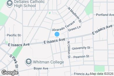 Map image of the property - Large 8-Bedroom Home Across from Whitman College – Lawn Care Included