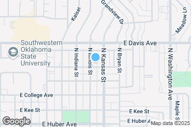 Map image of the property - 607 E Oklahoma Ave