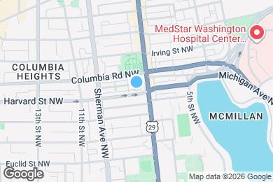 Map image of the property - 711 Harvard St NW