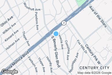 Map image of the property - 1820 S Beverly Glen Blvd