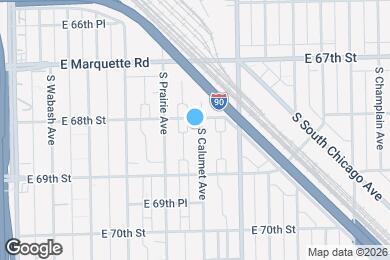 Map image of the property - 6810 S Calumet Ave
