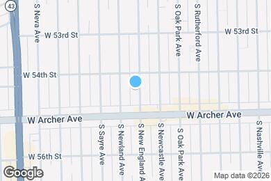 Map image of the property - 5424 S New England Ave