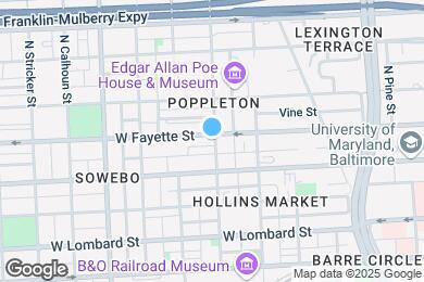 Map image of the property - 1001 W Fayette St