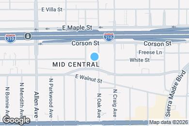 Map image of the property - 247 N Oak Ave