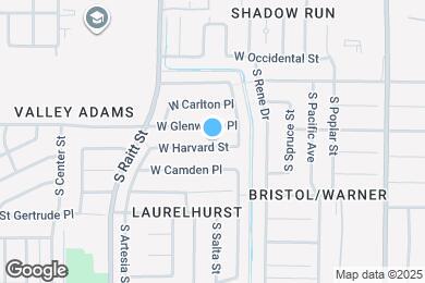 Map image of the property - 1801 W Harvard