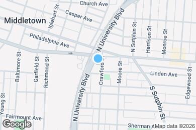 Map image of the property - 20 Crawford St