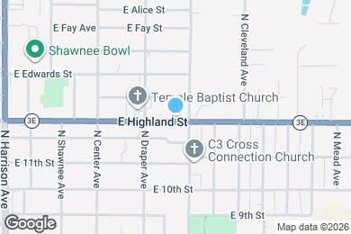 Map image of the property - 1332 E Highland St