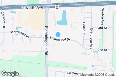 Map image of the property - 216 Shorewood Dr