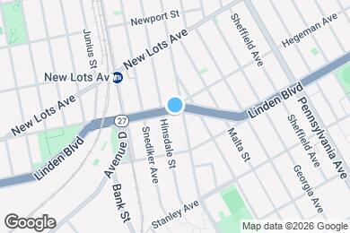 Map image of the property - 1784 Linden Blvd