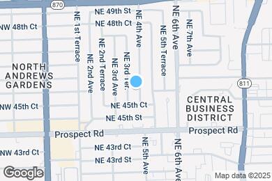 Map image of the property - 4601 NE 4th Ave