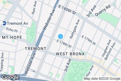 Map image of the property - 463 E 178th St