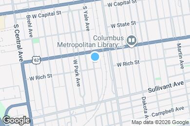 Map image of the property - 210 S Yale Ave