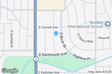 Map image of the property - 3030 S Bellaire St