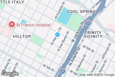 Map image of the property - 810 North Harrison Street