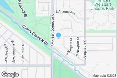 Map image of the property - 1330 S Monaco Street Pky