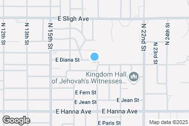 Map image of the property - 1813 E Diana St