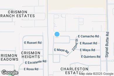Map image of the property - 22061 E Camacho Rd