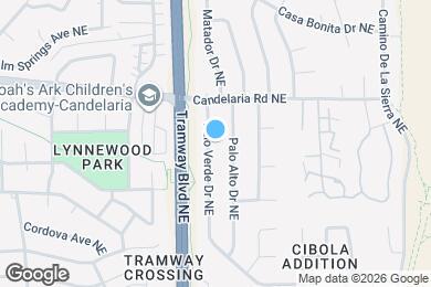 Map image of the property - 2900 Palo Verde Dr NE