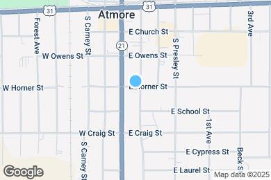 Map image of the property - 104 E Horner St